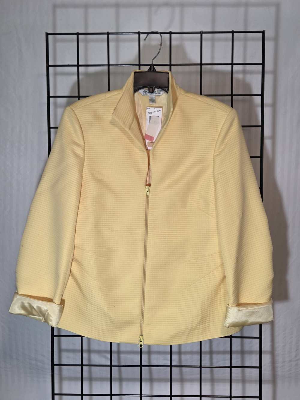 Austin Reed Light Yellow Zip-Front Jacket